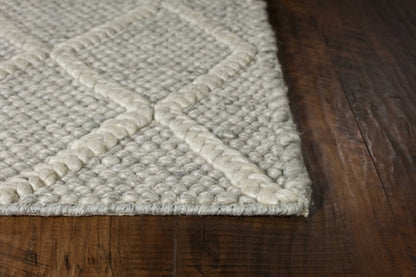 5inches x 7inches  Wool Grey Area Rug