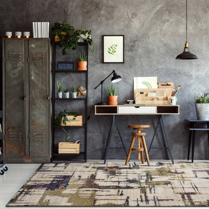 7' x 9'  Polypropylene Ivory  Area Rug