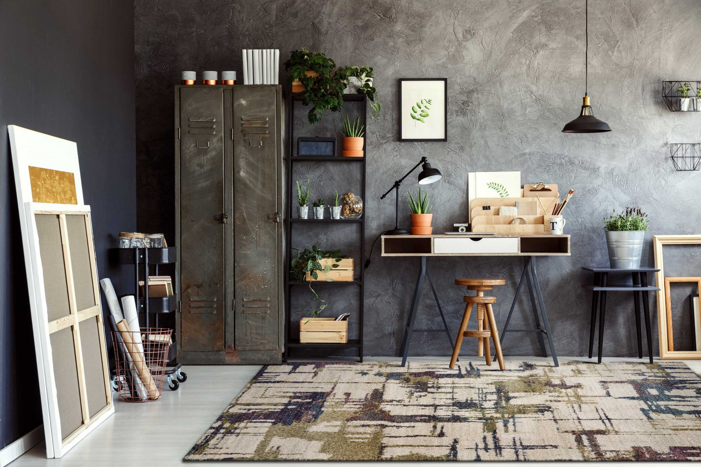 7' x 9'  Polypropylene Ivory  Area Rug