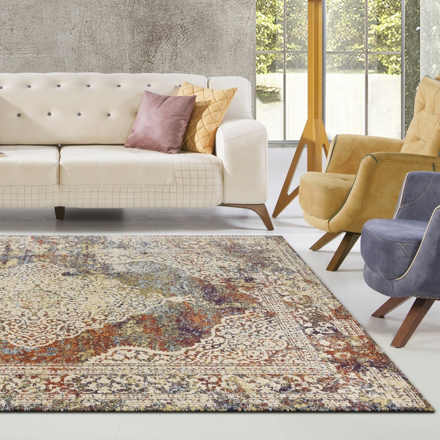 9inches x 13inches  Polypropylene Multi Area Rug