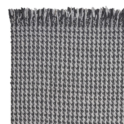 5inchesx8inches Grey Hand Woven Houndstooth Indoor Area Rug