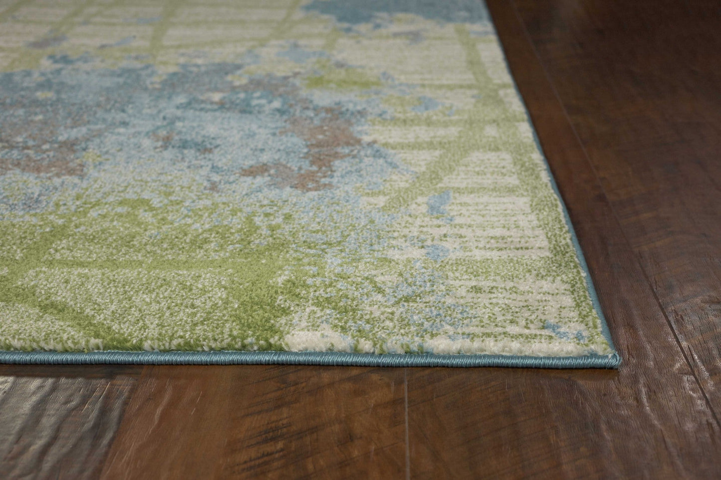 6inches x 9inches Green or Blue Abstract Design Indoor Area Rug