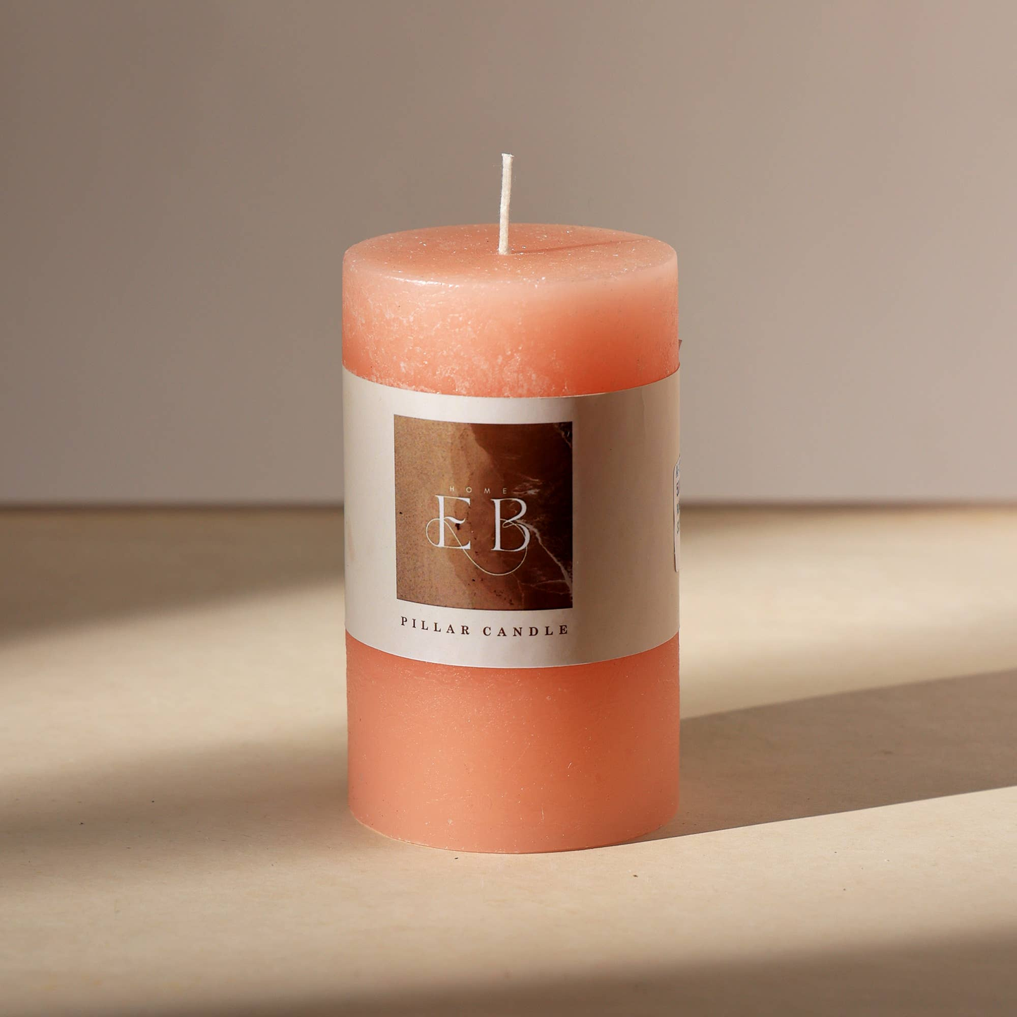 Rustic Pillar Candle Elegant & Long-Lasting Wax Candle for Home Décor, Gifting