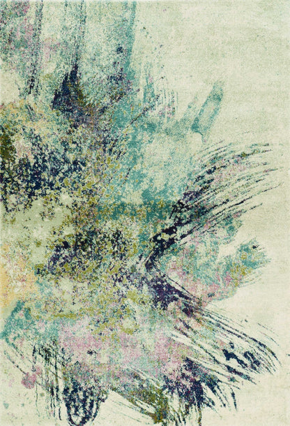 2' x 7' Runner Polypropylene Ivory Area Rug