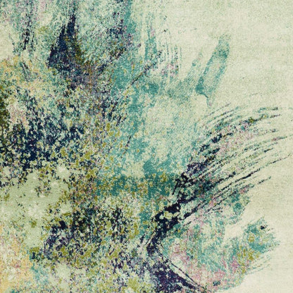 2' x 7' Runner Polypropylene Ivory Area Rug