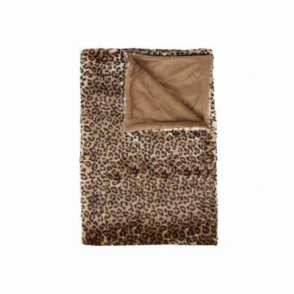 50inches x 60inches Burke Leopard Fur   Throw
