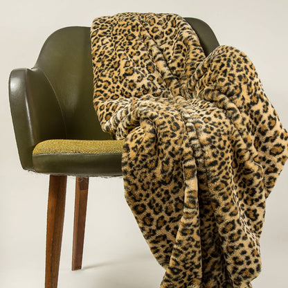 50inches x 60inches Burke Leopard Fur   Throw