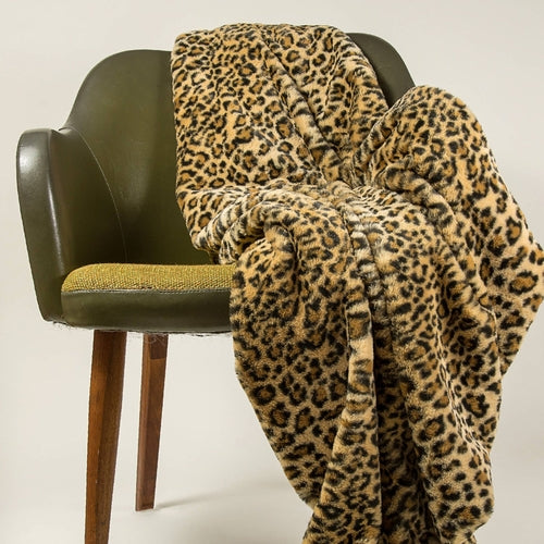 50inches x 60inches Burke Leopard Fur   Throw