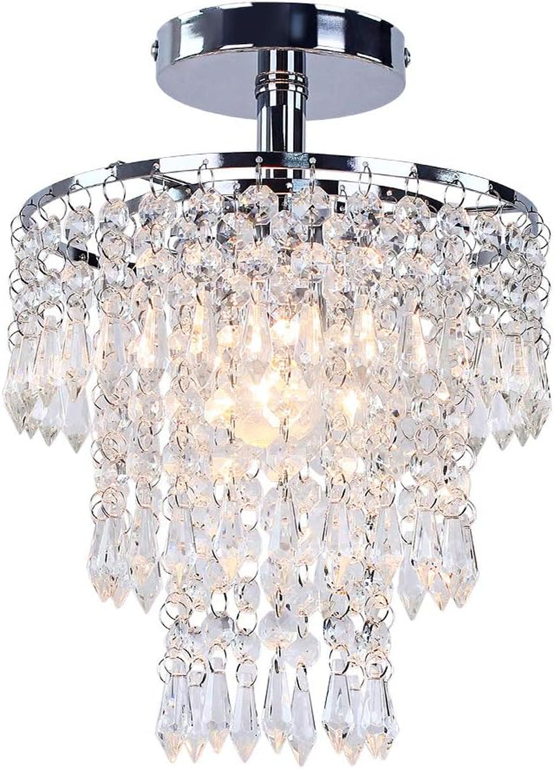 Small Crystal Chandelier Led Crystal Ceiling Lights 3 Tiers Crystal