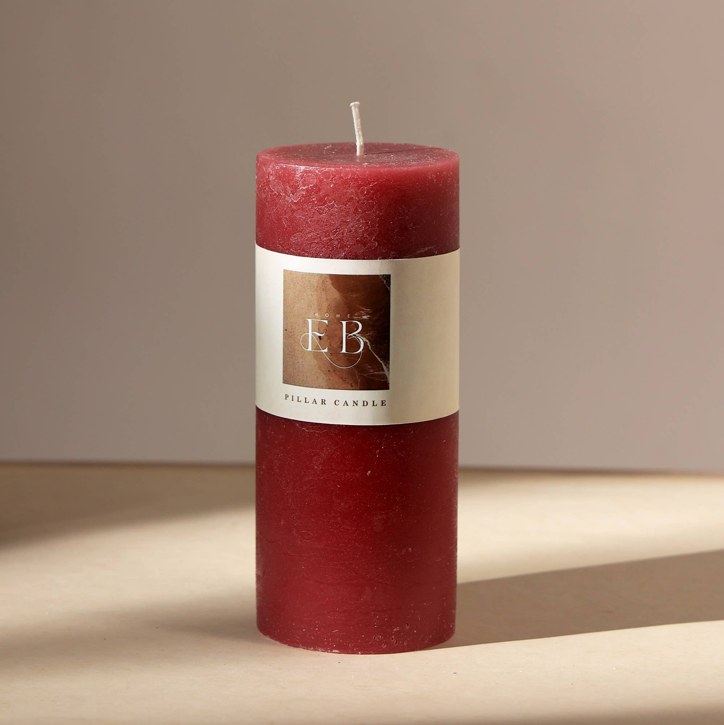Rustic Pillar Candle Elegant & Long-Lasting Wax Candle for Home Décor, Gifting