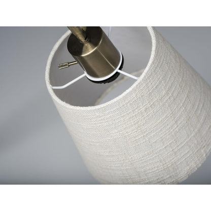 Antique Brass And Black Metal Desk Lamp With USB Charging Station Wood