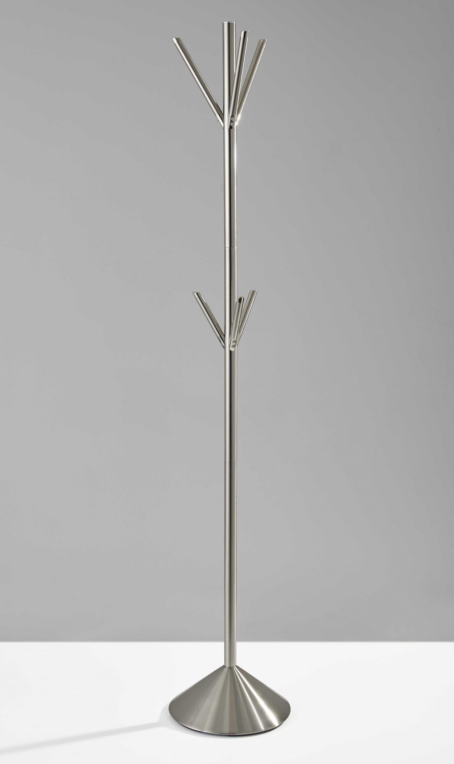 12inches X 68inches Brushed Steel Brushed steel pyramid Coat Rack