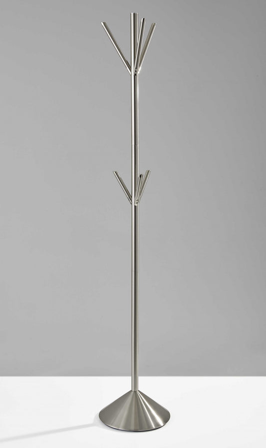 12inches X 68inches Brushed Steel Brushed steel pyramid Coat Rack