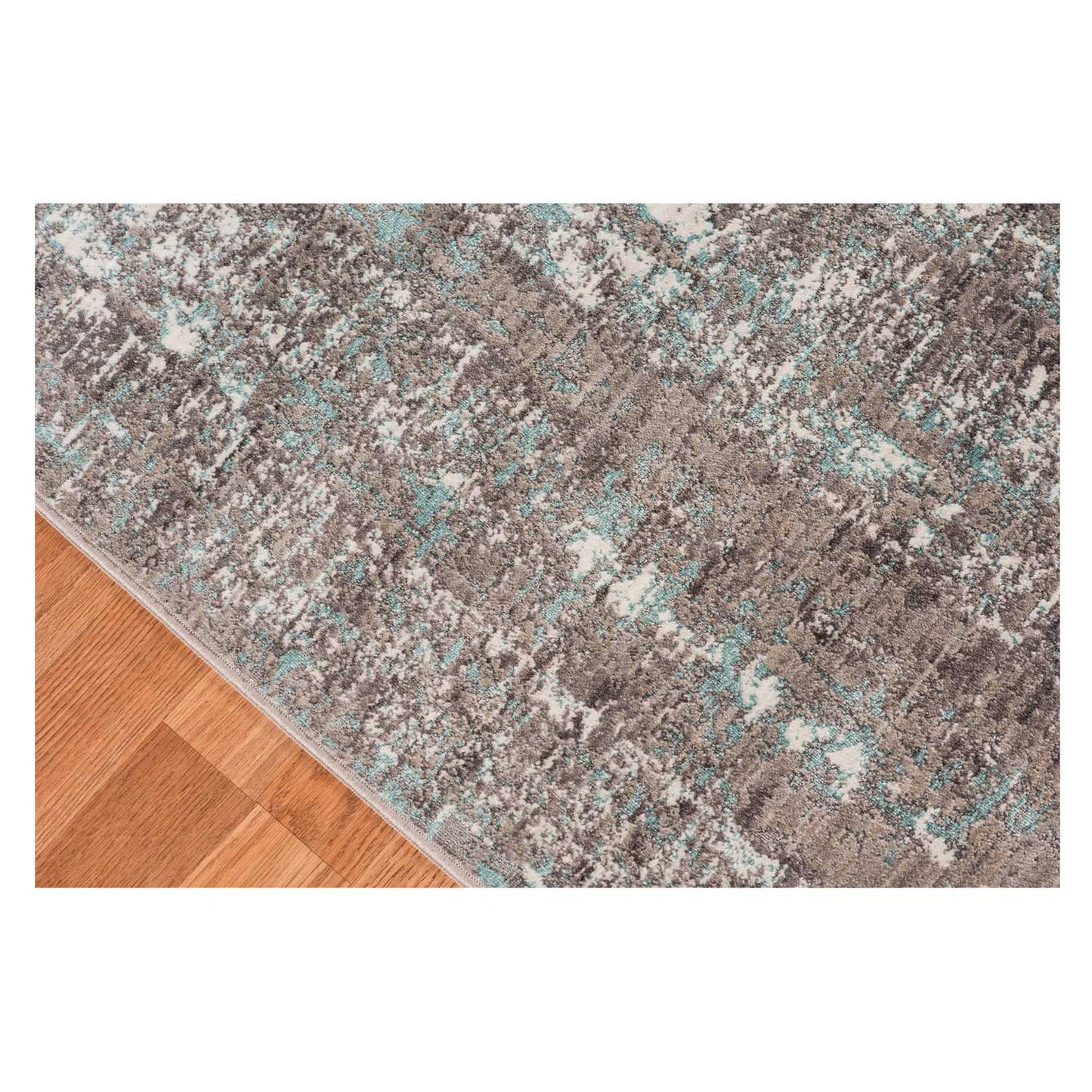 3.93inches X5.57inches X 0.38inches Gray  Polyester Area Rug