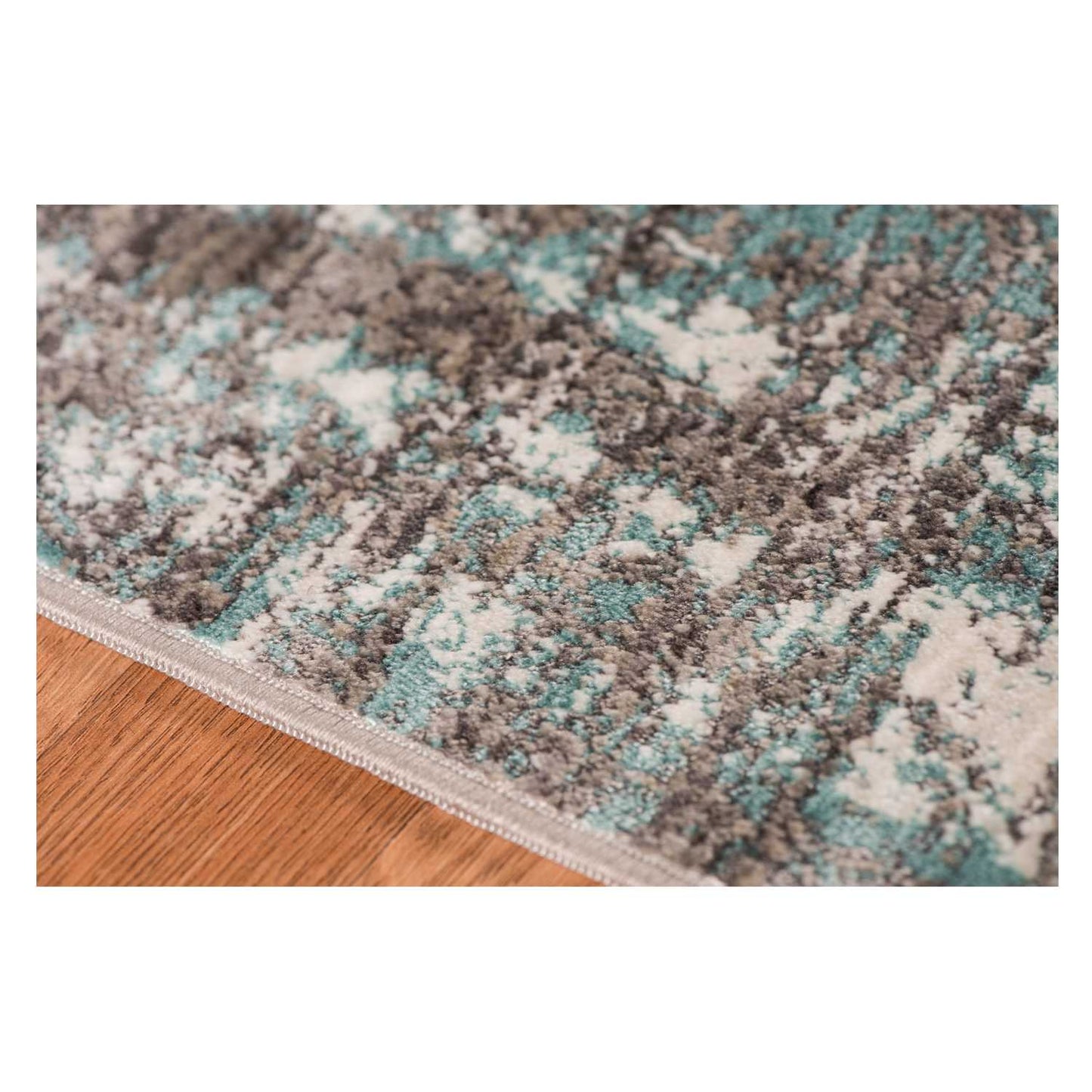 3.93inches X5.57inches X 0.38inches Gray  Polyester Area Rug