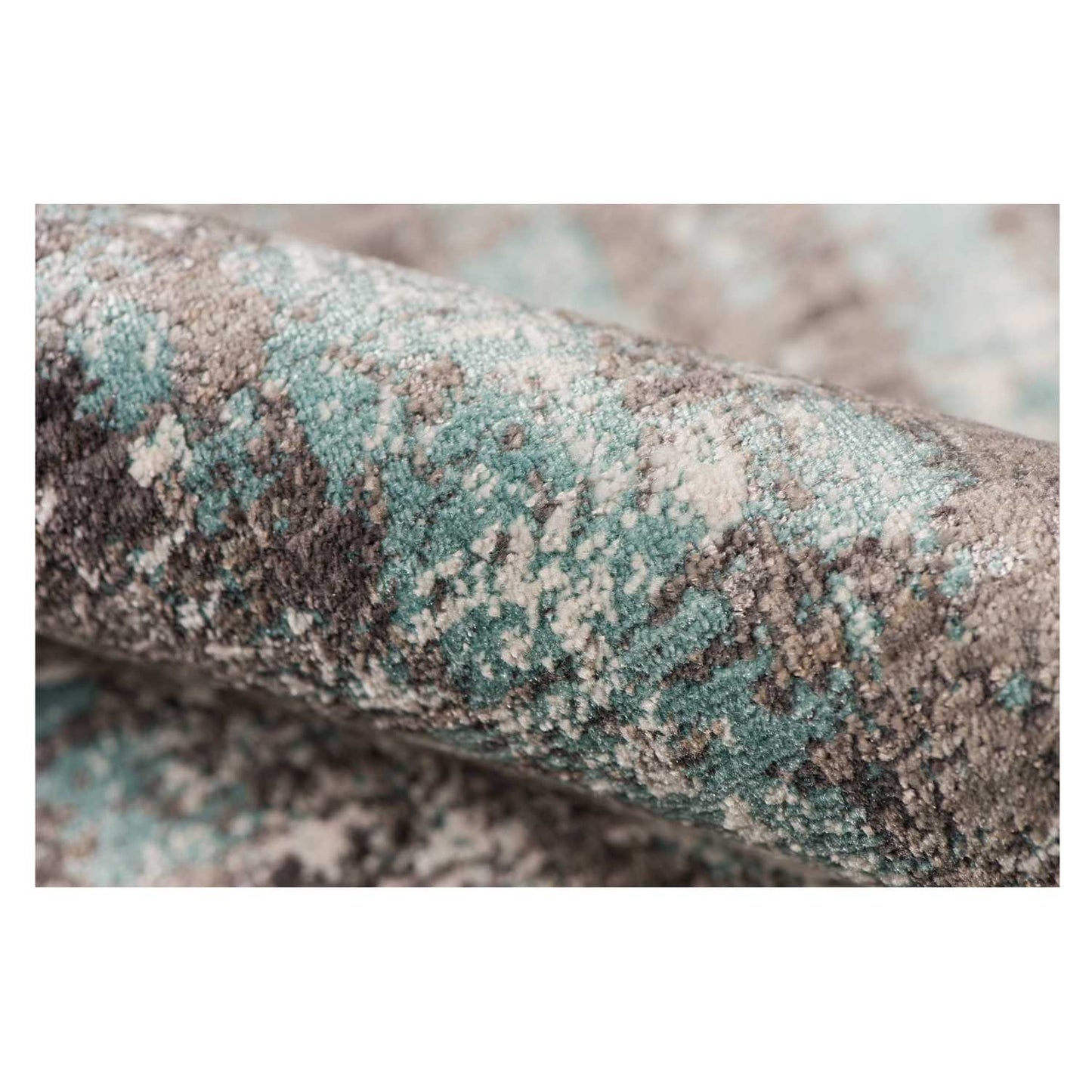 3.93inches X5.57inches X 0.38inches Gray  Polyester Area Rug