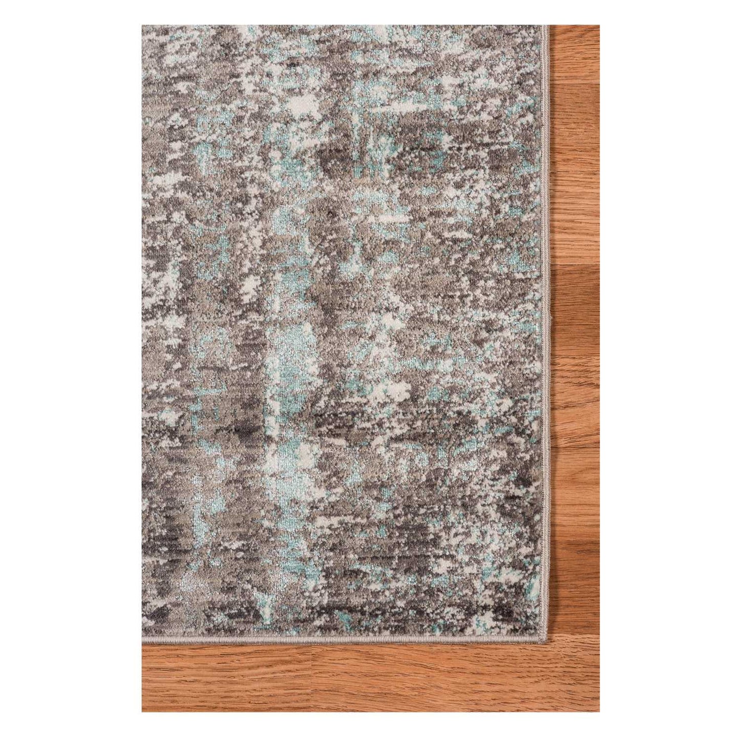 3.93inches X5.57inches X 0.38inches Gray  Polyester Area Rug