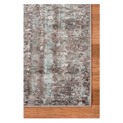 3.93inches X5.57inches X 0.38inches Gray  Polyester Area Rug