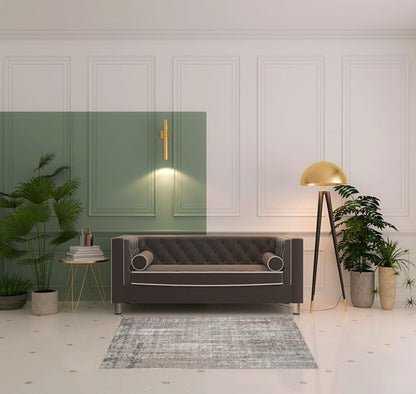 3.93inches X5.57inches X 0.38inches Gray  Polyester Area Rug