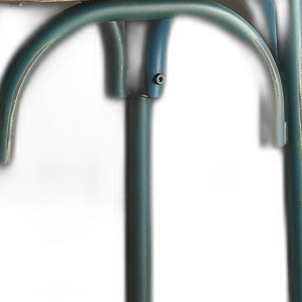 Antique Sky Oak Wooden Bar Chair