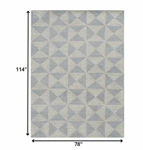 78 X 114 Ivory  Wool Rug