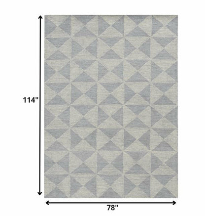 78 X 114 Ivory  Wool Rug
