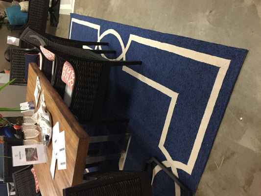 3inches x 5inches Ocean Coastal Bordered Area Rug