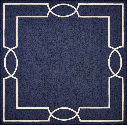 3inches x 5inches Ocean Coastal Bordered Area Rug