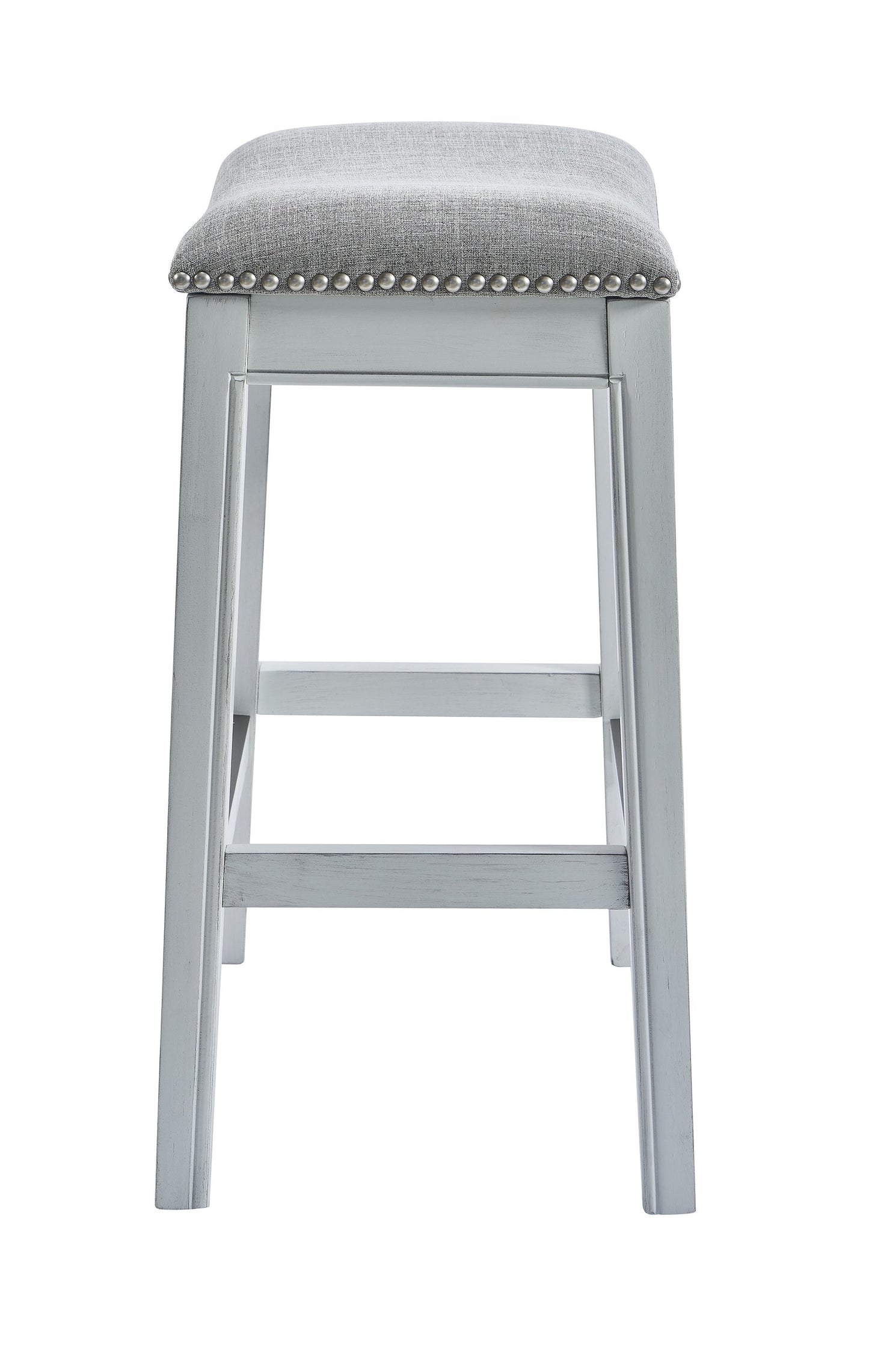 31inches White Finished Solid Wood Bar Stool