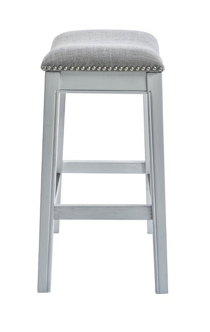 31inches White Finished Solid Wood Bar Stool