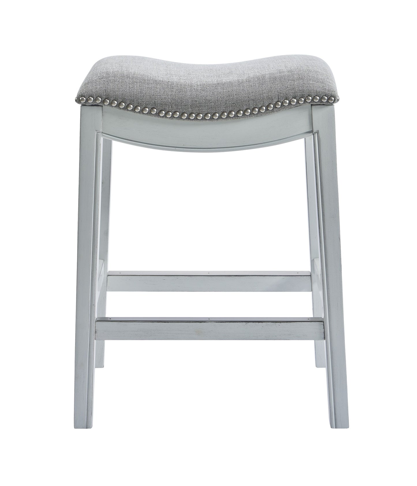 31inches White Finished Solid Wood Bar Stool