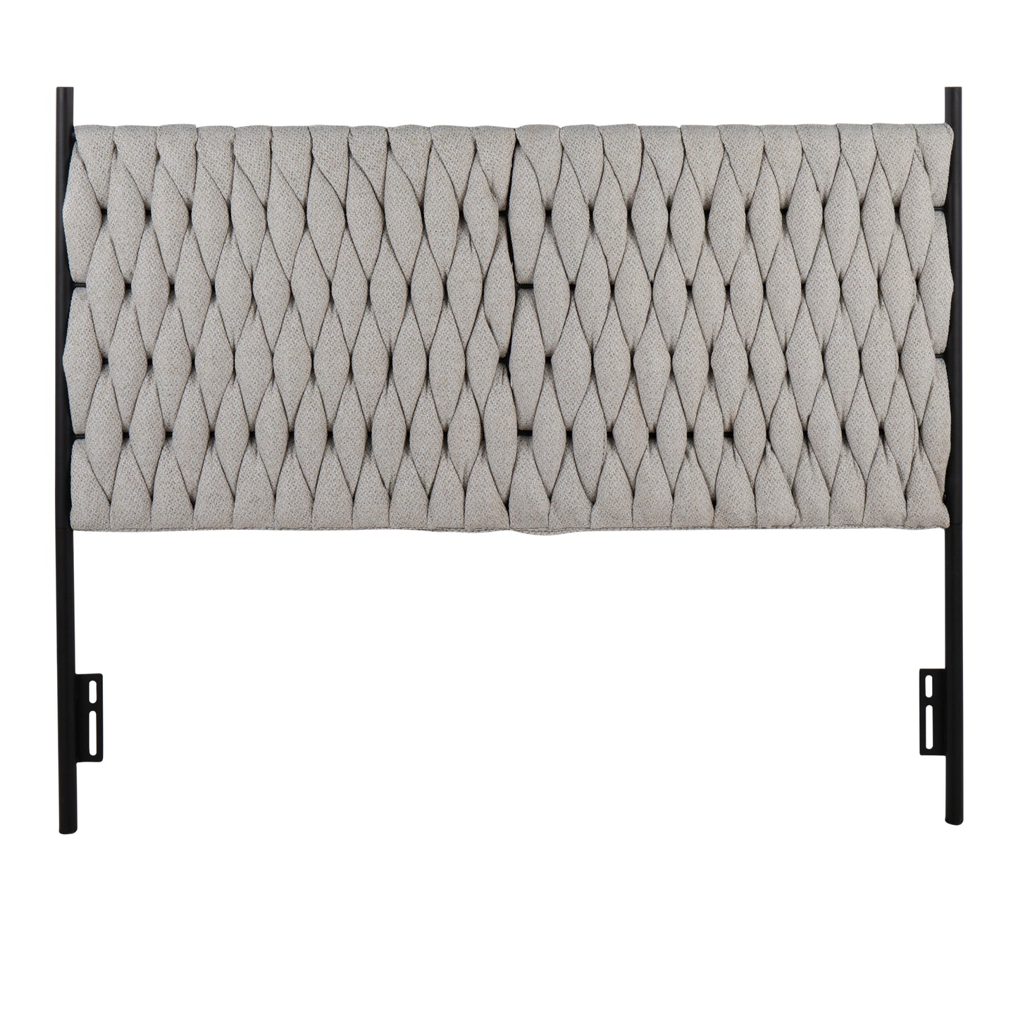 Braided Matisse Headboard by LumiSource, Upholstered Braided Design with Metal Frame