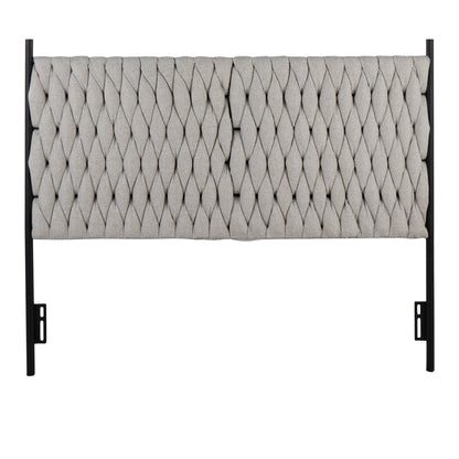 Braided Matisse Headboard by LumiSource, Upholstered Braided Design with Metal Frame