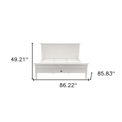 Classic White Panel King Size Bed