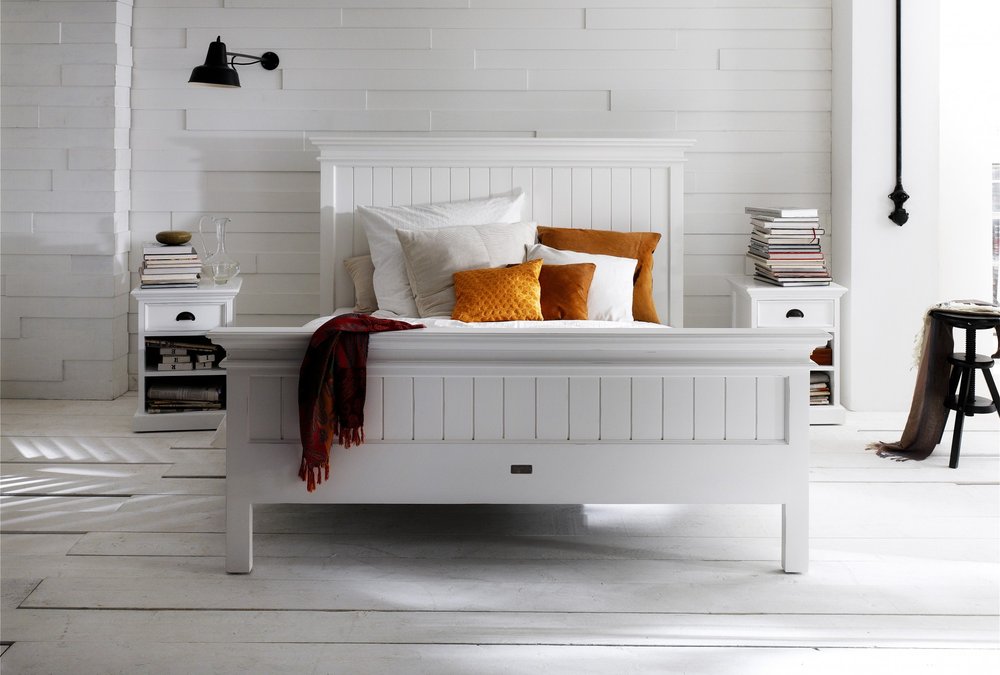 Classic White Panel King Size Bed