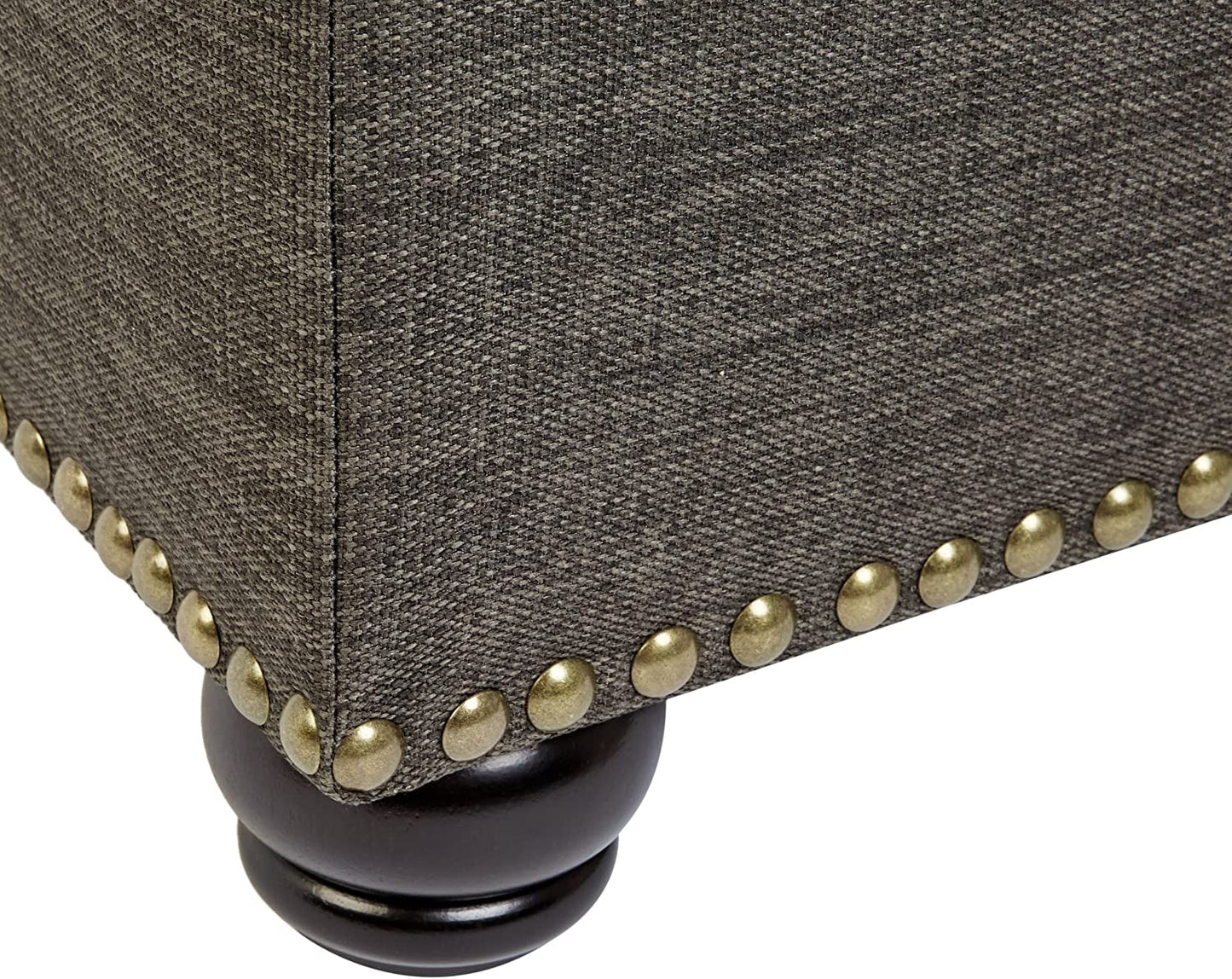 Modern Gray Ottoman with Storage Space