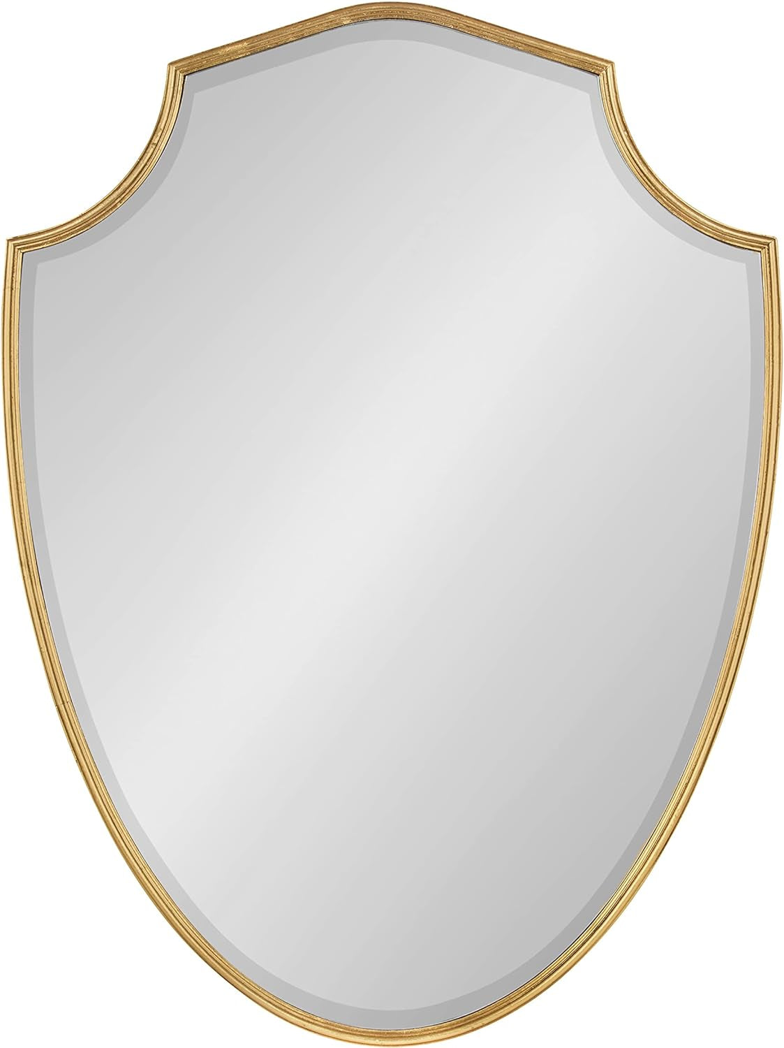 Caskill Elegant Gold Metal Shield Wall Mirror, 24 X 32, Decorative