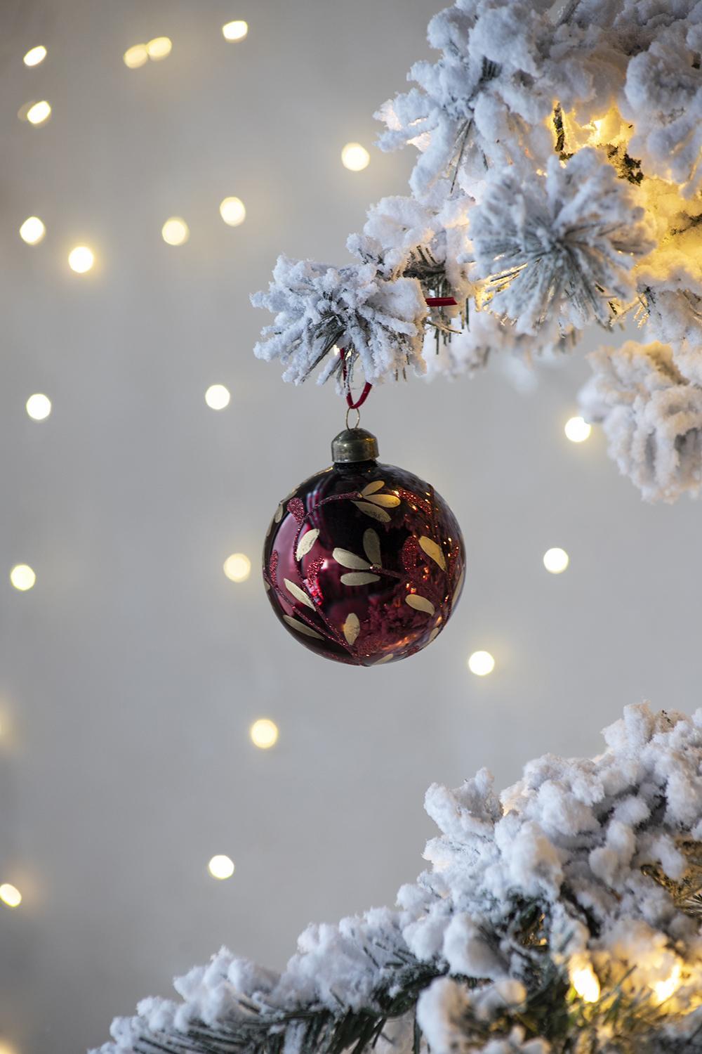 Glass Christmas Ball Ornaments, Decorative Hanging Balls for Tree & Holiday Parties