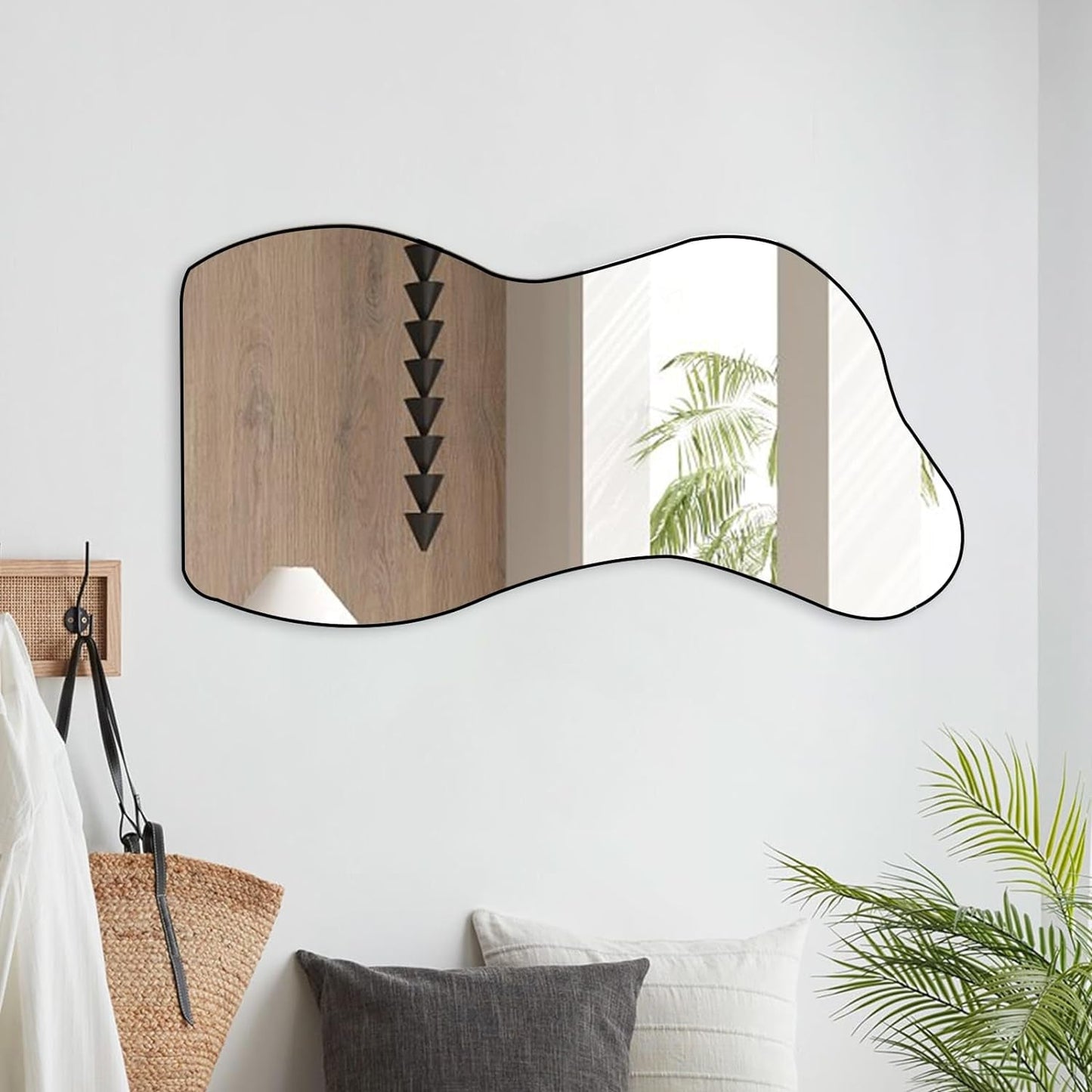 Large Irregular Unique Shaped Mirror, Big Asymmetrical Wall Mirror,