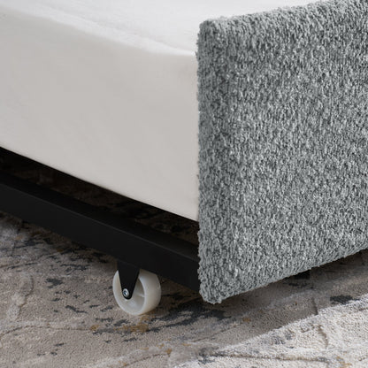 Upholstered Tufted Daybed Sofa Bed with Trundle and Convertible Design