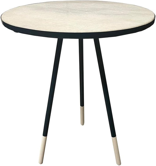 LIVEVIE Rhein Collection Marble Top End Table - Indoor D?cor & Serving