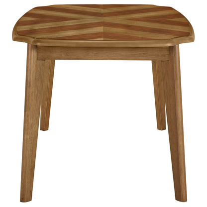 Vintage-Style Solid Wood Dining Table Set with Classic Dining Chairs for Home