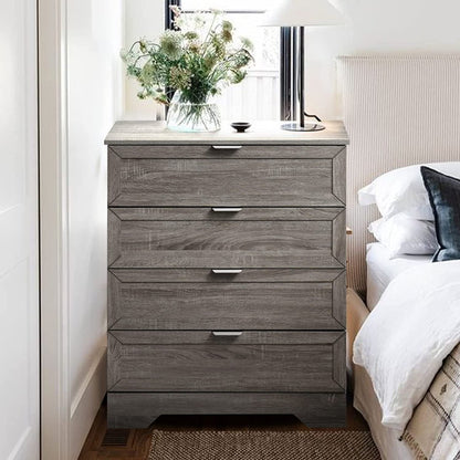 4-Drawer Farmhouse Dresser, Wash Grey