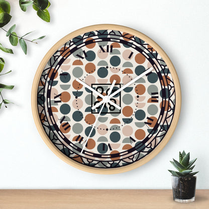 2882Time™ Retro Geometric Wall Clock Collection with Assorted Retro Pattern Designs