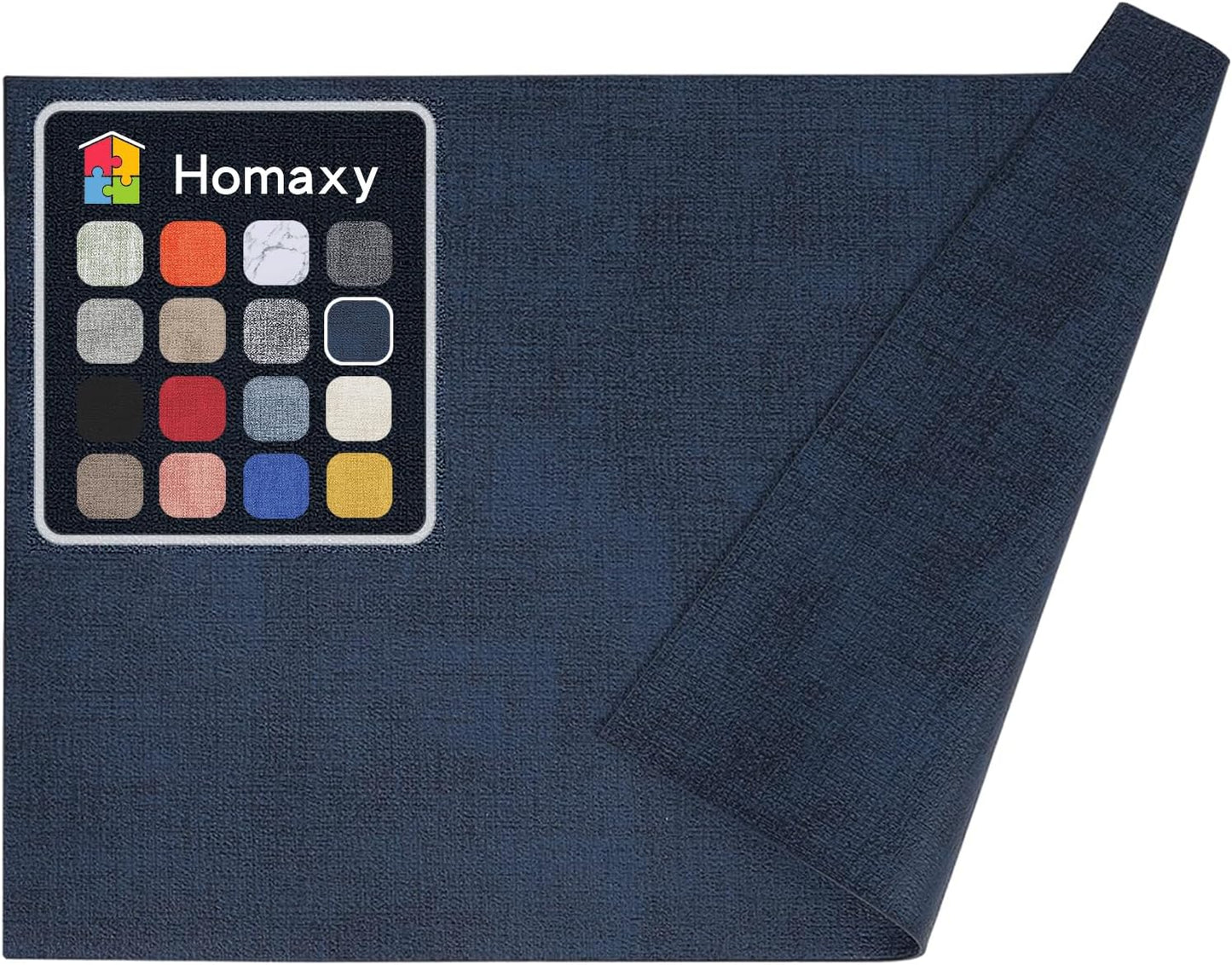 Homaxy Faux Leather Heat Resistant Placemats for Dining Table Set of 6, Waterproof Wipeable Washable PU Table Mats, Easy to Clean Anti-Slip Place Mats, 11.8" X 17", Beige