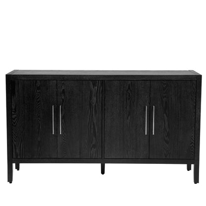 Storage Cabinet Sideboard Wooden Cabinet with 4 Metal handles ,4