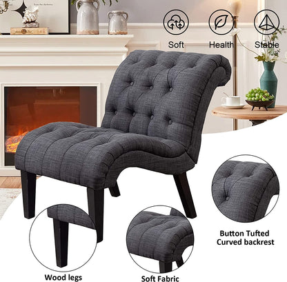 Button Tufted Slipper Chair for Any Room