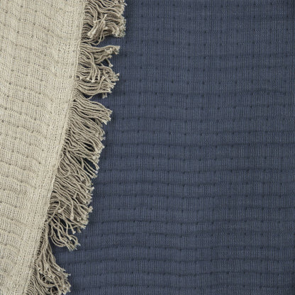 Indigo Checkered Queen Quilt