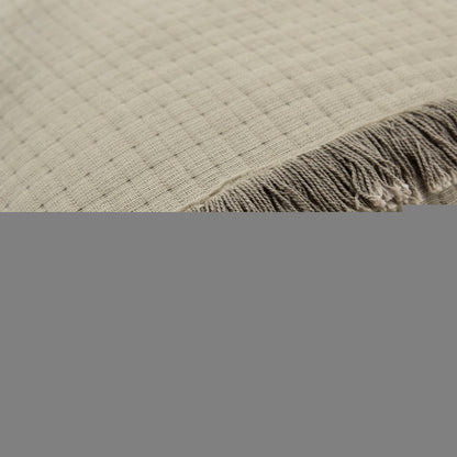 Natural Checkered King Quilt