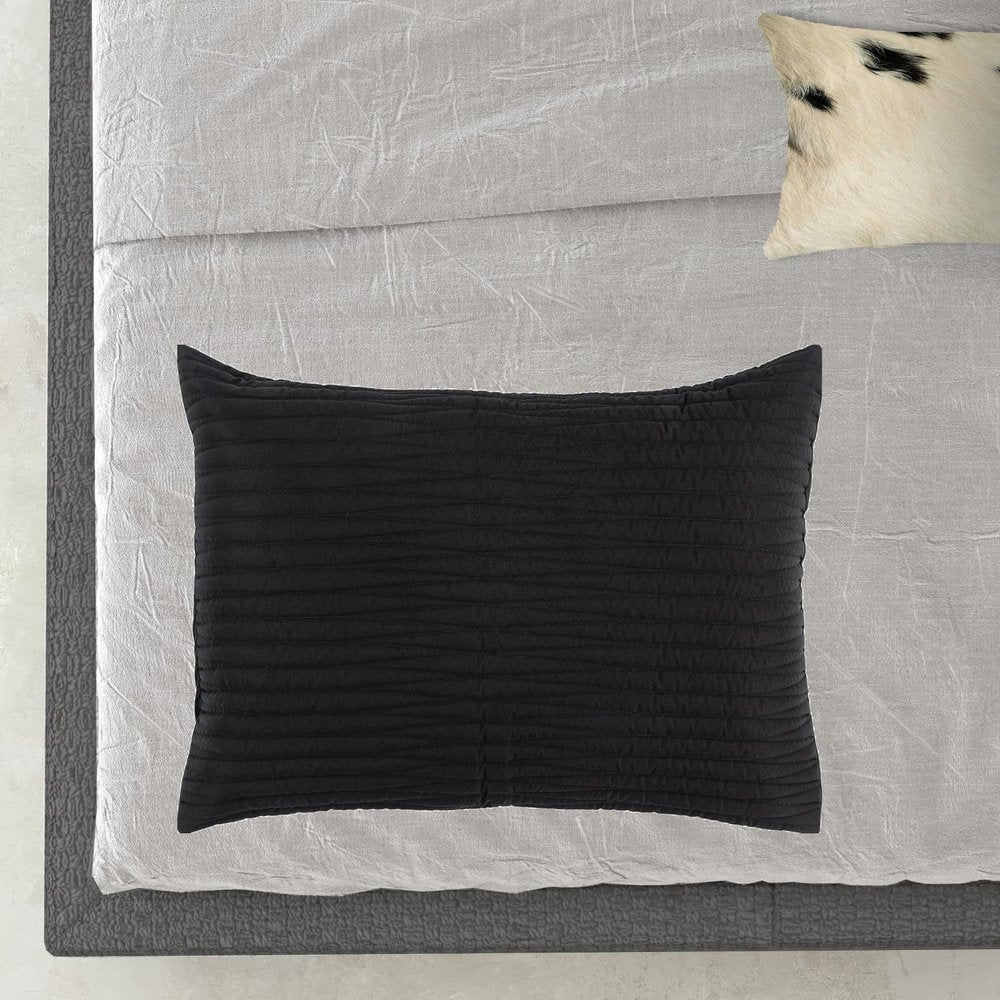 Black Geometric King Quilt